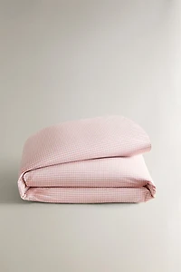 KIDS GINGHAM COTTON DUVET COVER