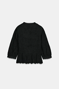 ROMANTIC COMBINATION KNIT JACKET