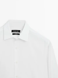 Slim fit 100% cotton poplin shirt