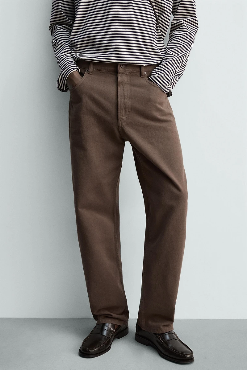 WASHED STRAIGHT FIT JEANS