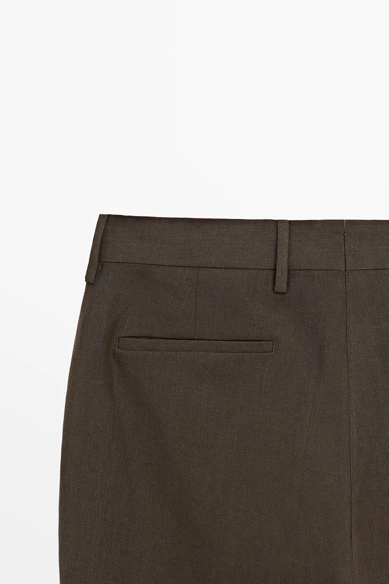 Linen suit trousers