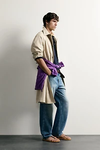 LONG RELAXED FIT TRENCH COAT