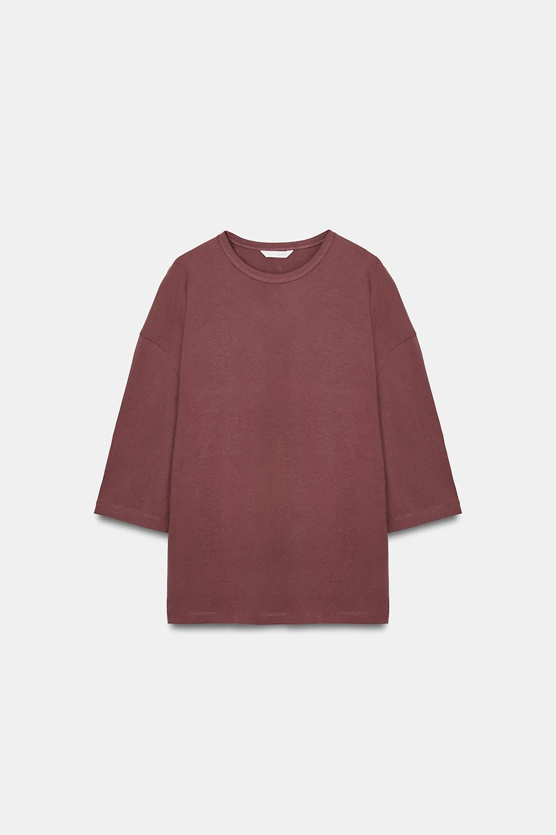 RUSTIC THREE-QUARTER SLEEVE T-SHIRT