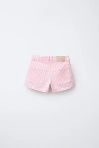 STRIPED DENIM SHORTS
