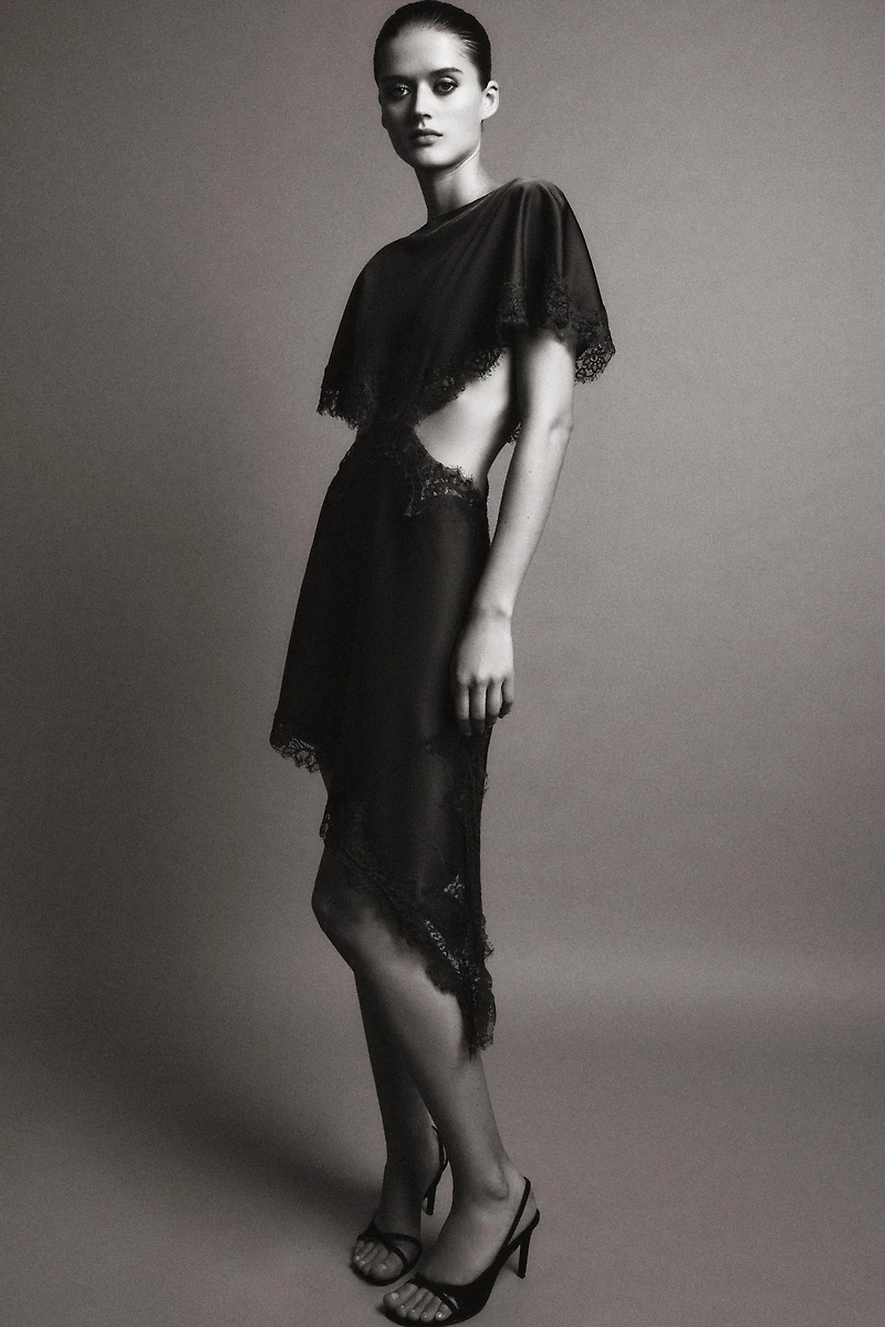 ZW COLLECTION LACE CUT-OUT DRESS