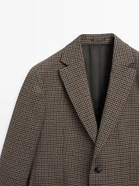 Blazer tailored laine carreaux