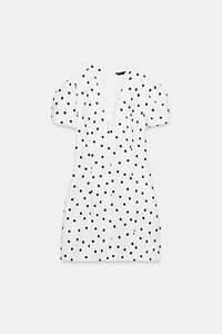 PUFF SLEEVE SHORT DRESS
