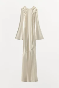 100% SILK DRAPED DRESS