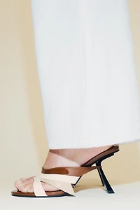 ASYMMETRIC HEELED SANDALS