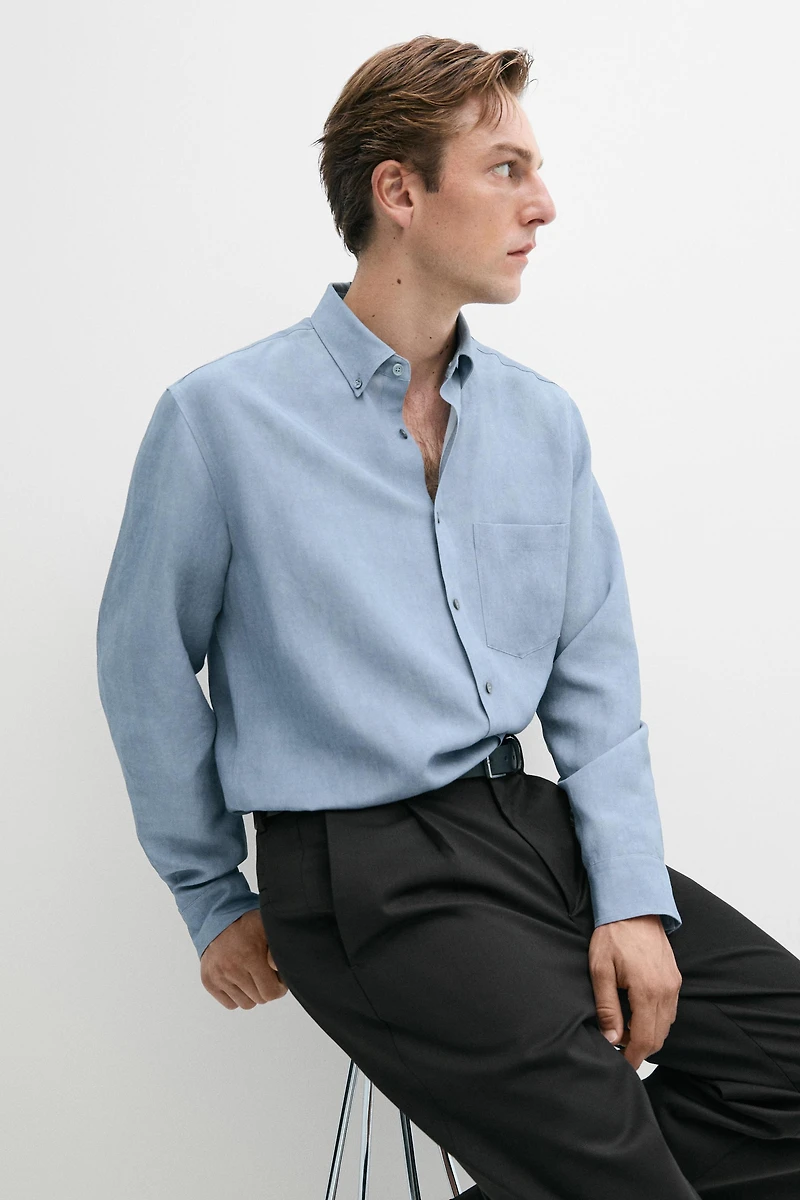 Regular fit flowing shirt