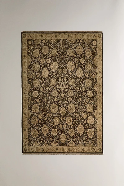 FLORAL WOOL BLEND AREA RUG