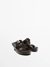 Sandals with wooden heels
