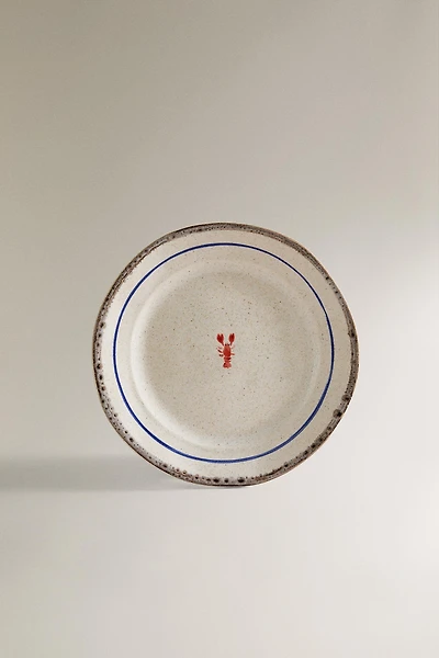 STONEWARE FISH DESSERT PLATE