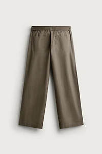 RELAXED FIT BELTED PANTS