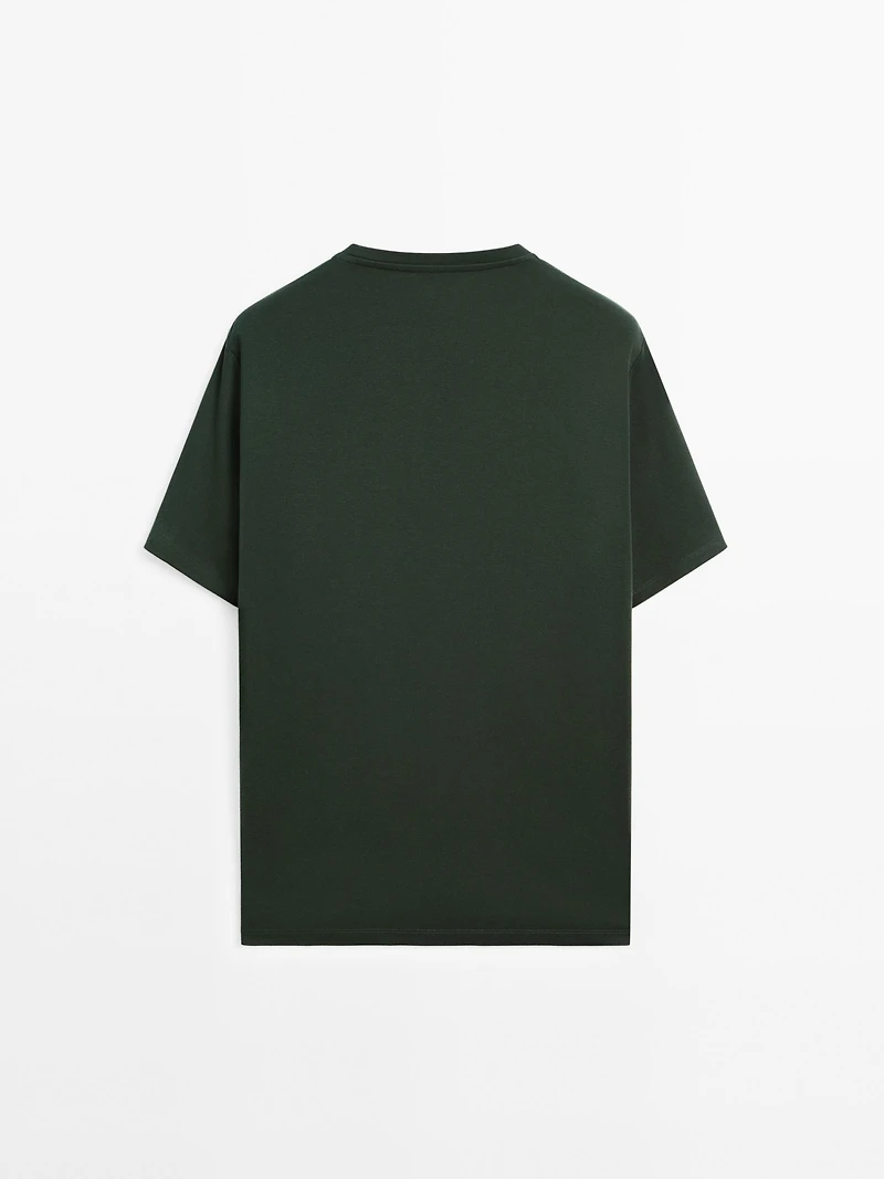 Short sleeve cotton blend T-shirt