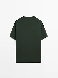 Short sleeve cotton blend T-shirt