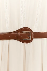 BELTED COTTON GAUZE DRESS
