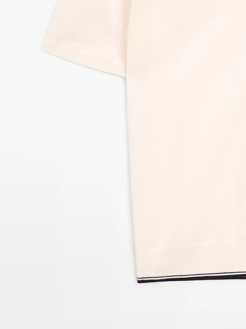 Short sleeve knit overshirt