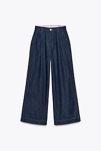 PANTALON WIDE LEG EFFET DENIM