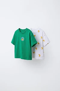 TWO-PACK OF BASIC AND PRINTED T-SHIRTS