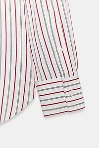CHEMISE OVERSIZE EN POPELINE RAYÉE