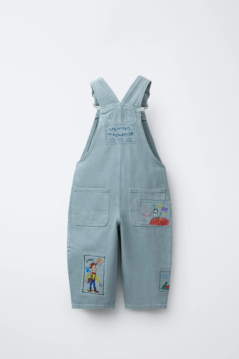 TOY STORY © DISNEY PIXAR PATCHED TWILL OVERALLS