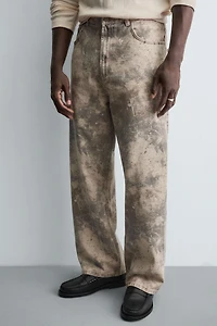 ABSTRACT PRINT BAGGY FIT PANTS