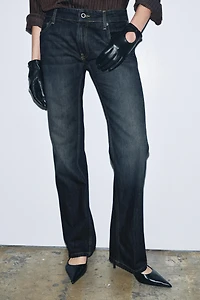ZW COLLECTION LOW-RISE STRAIGHT LEG JEANS