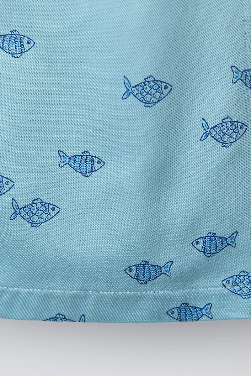 ROBE IMPRIMÉE POISSONS