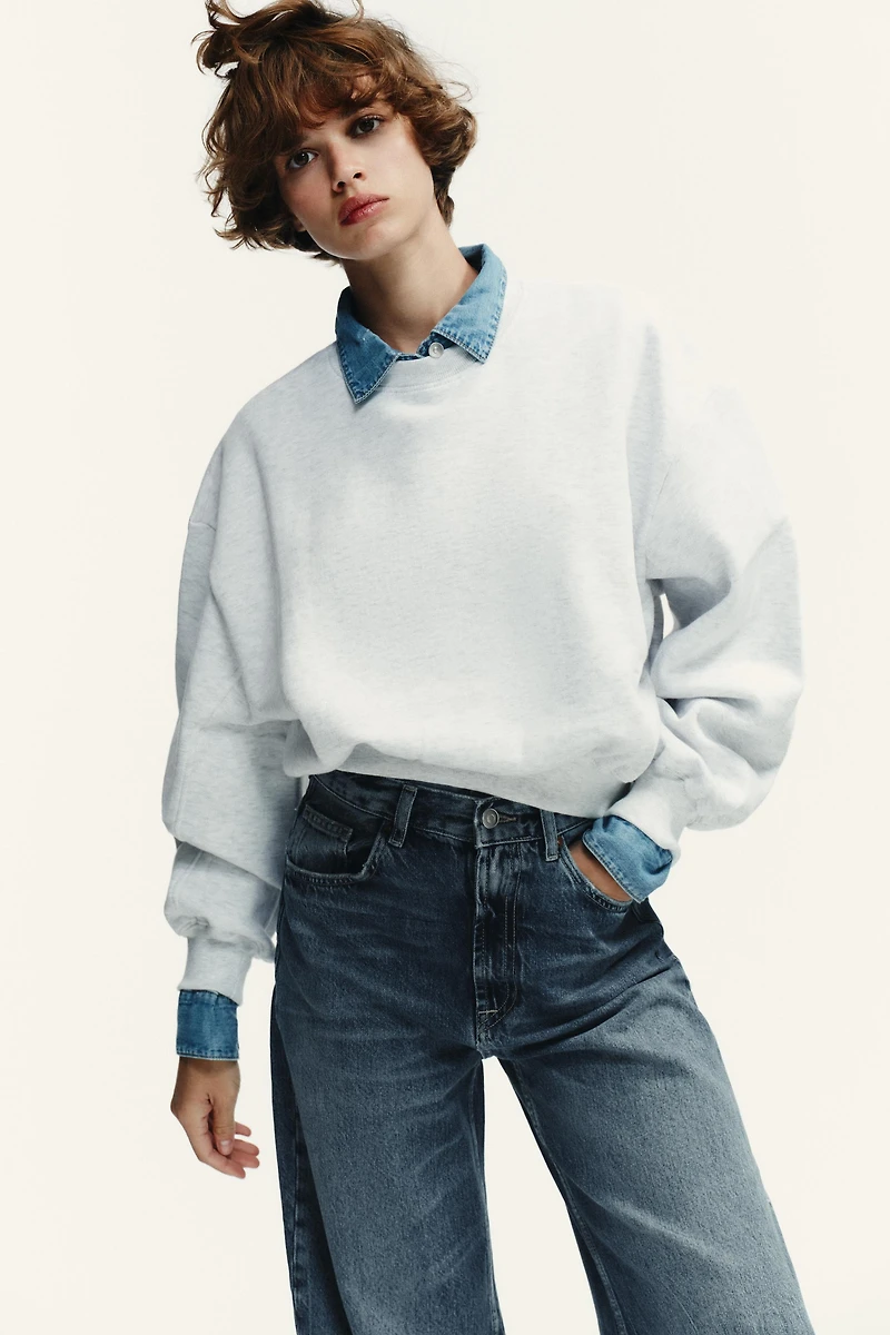 TRF EXTRA WIDE LEG HIGH WAIST JEANS