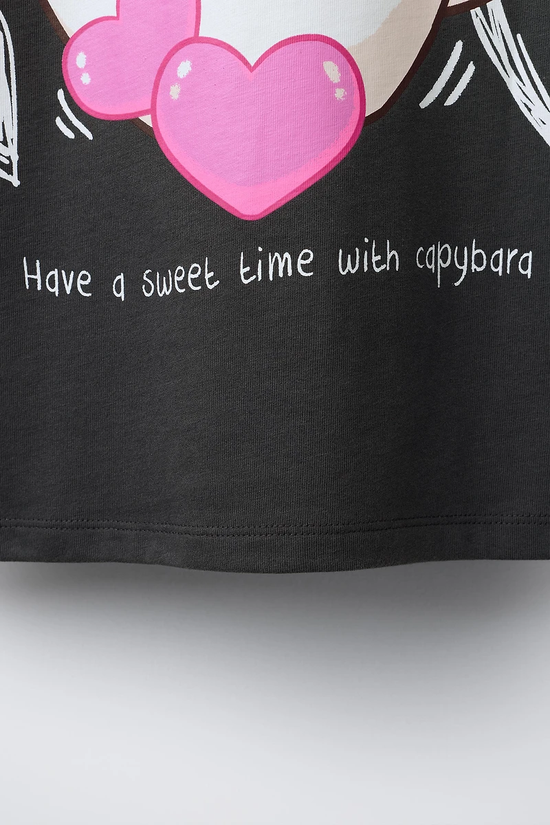 T-SHIRT À IMPRIMÉ CAPYBARA CAPYFUN ©