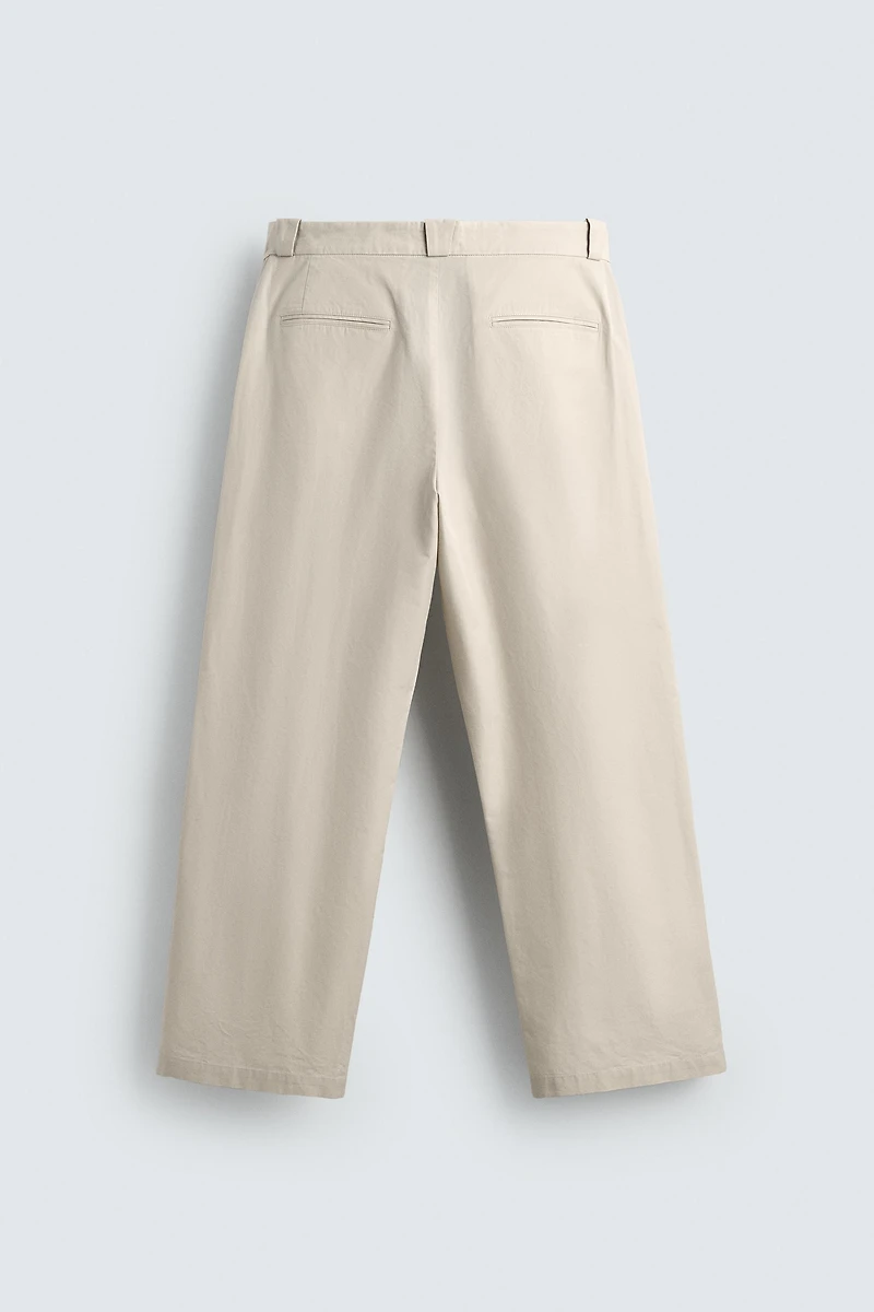 COTTON - LYOCELL STRAIGHT FIT PANTS