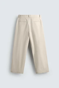COTTON - LYOCELL STRAIGHT FIT PANTS