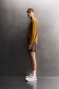 PRINTED 5" RUNNING SHORTS