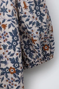 LACE FLORAL PRINT DRESS