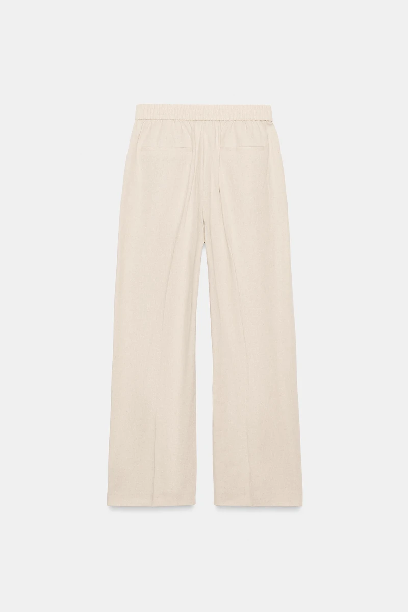 PANTALON DROIT AVEC LIN