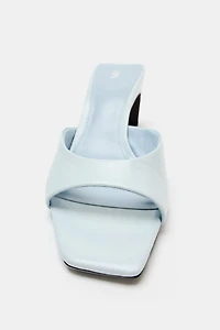 LEATHER HEELED MULES