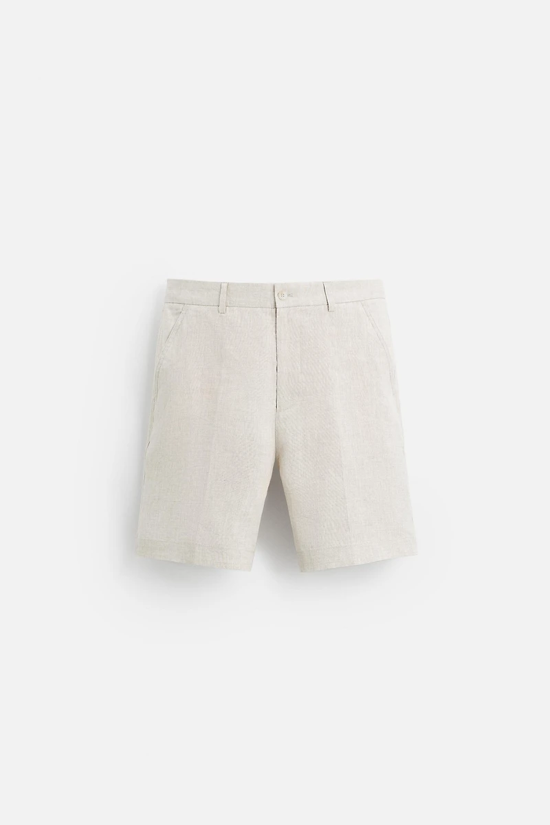 100% LINEN SHORTS