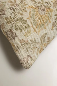 FLORAL PRINT THROW PILLOW COVER