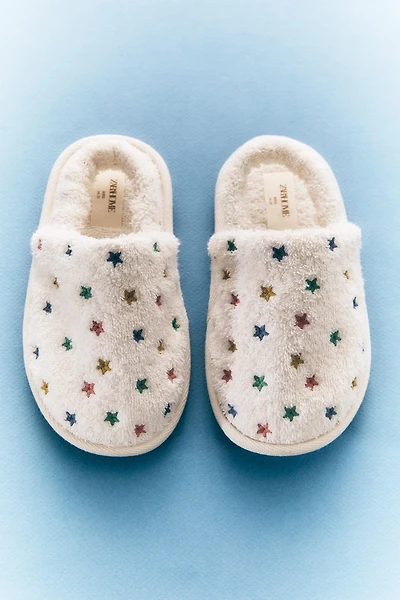 TERRYCLOTH STAR BATHROOM SLIPPERS