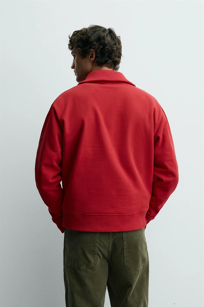 SWEAT COL ZIPPÉ