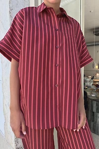 STRIPED SHORT SLEEVE SHIRT