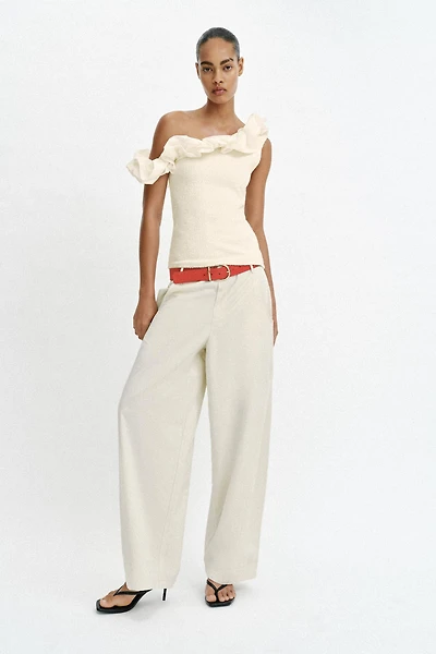 ASYMMETRIC BOUCLÉ TOP