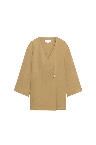 VESTE CROISÉE À FENTES LATÉRALES ENSEMBLE