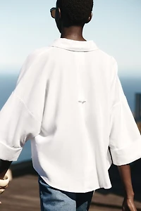 CHEMISE MANCHE LARGE AVEC LIN