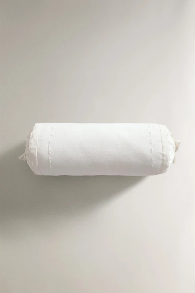 CHILDREN'S BOLSTER CUSHION WITH EMBROIDERED DESIGN