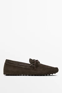 Ziowa soft leather lace-up loafer