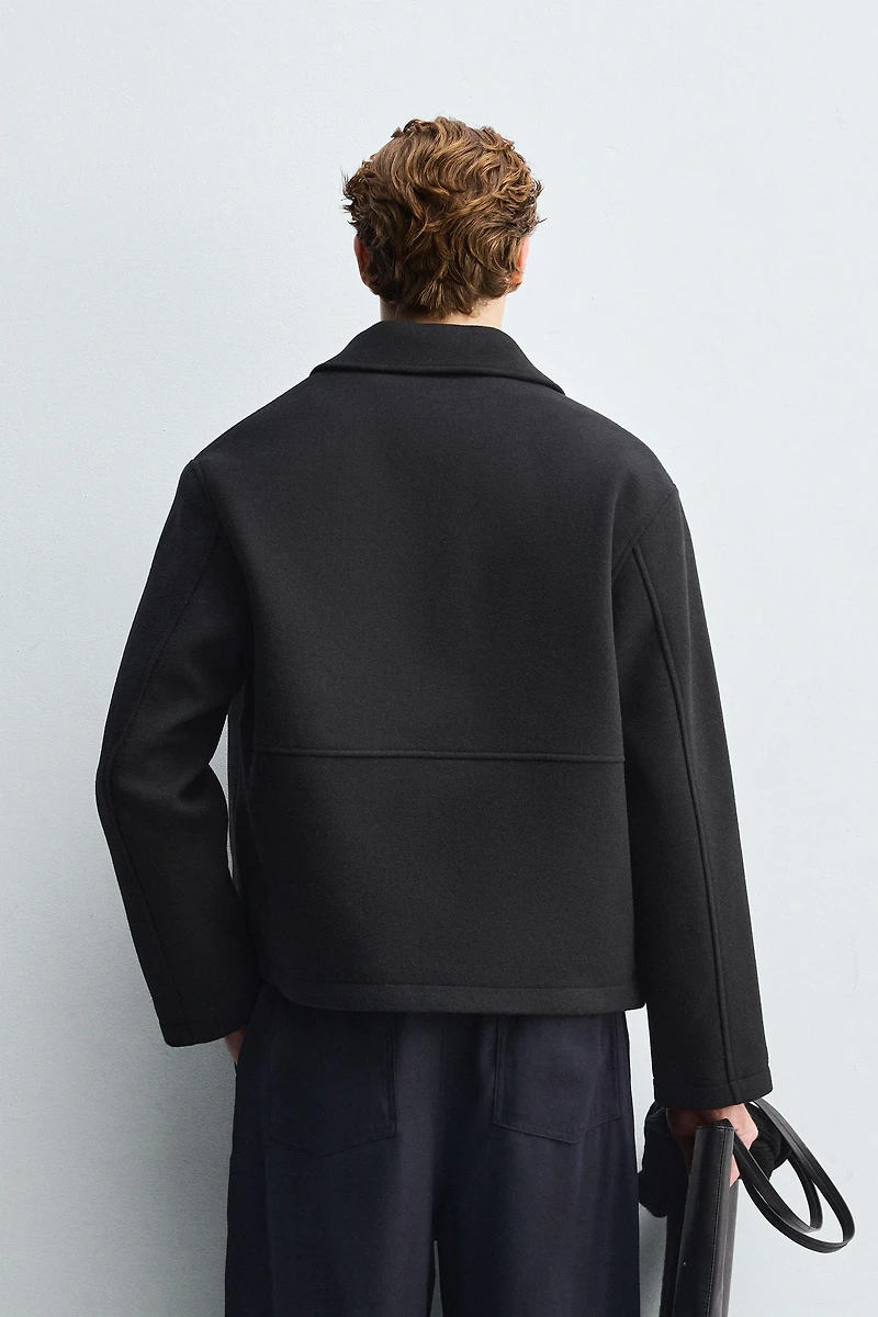 ZIPPERED TEXTURED JACKET