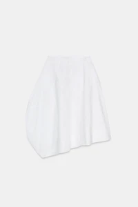 ASYMMETRIC BALLOON MIDI SKIRT