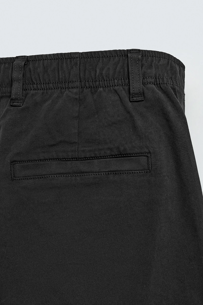 STRAIGHT FIT TWILL PANTS